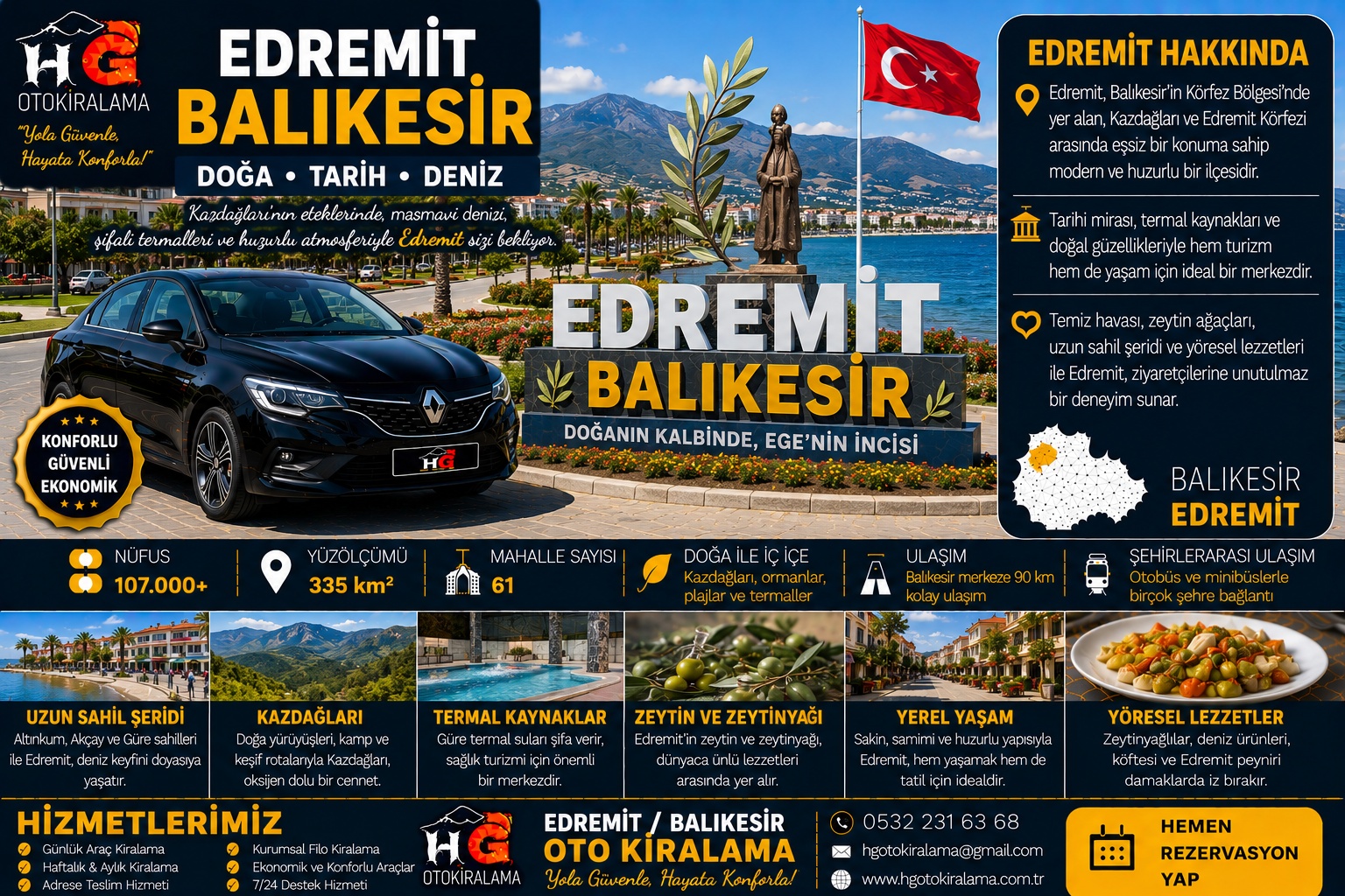 Edremit Balıkesir araç kiralama | HG Blog