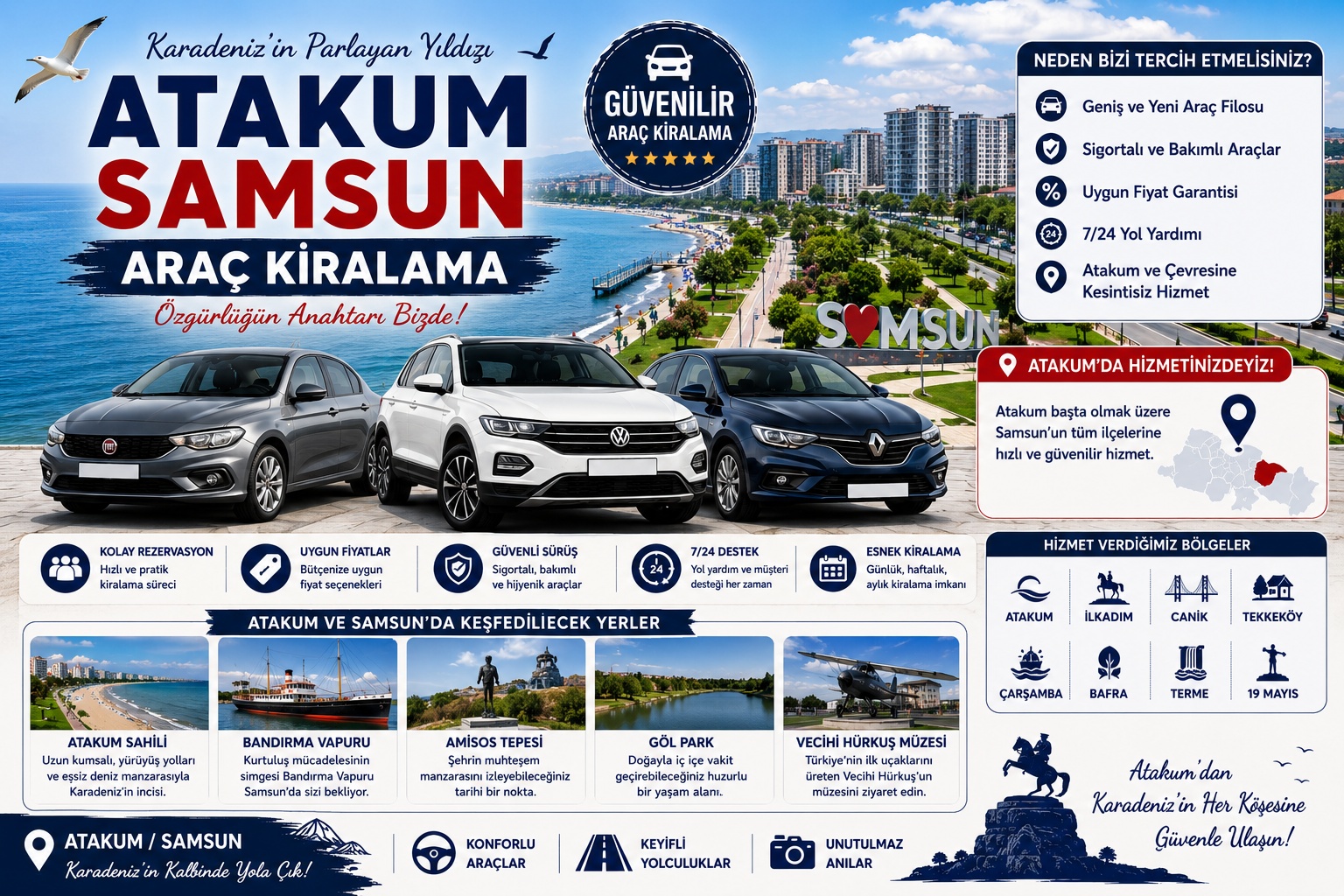 Atakum Samsun araç kiralama | HG Blog